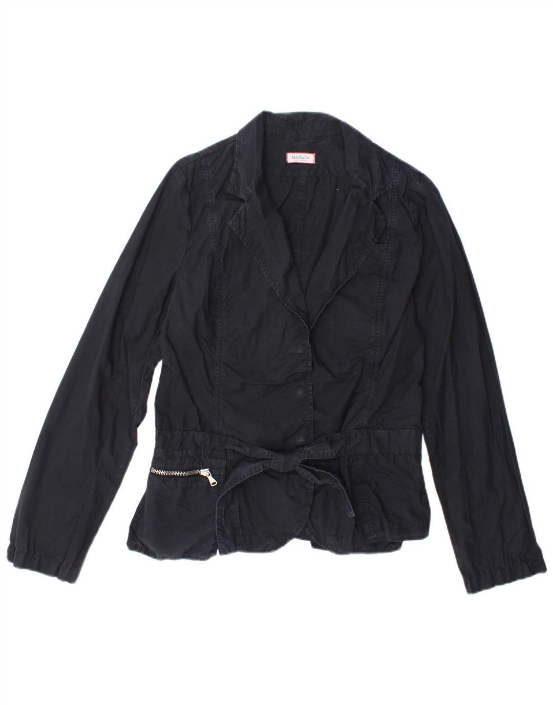 MAX & CO. Veste blazer à 3 boutons pour femme IT 46 Large Noir