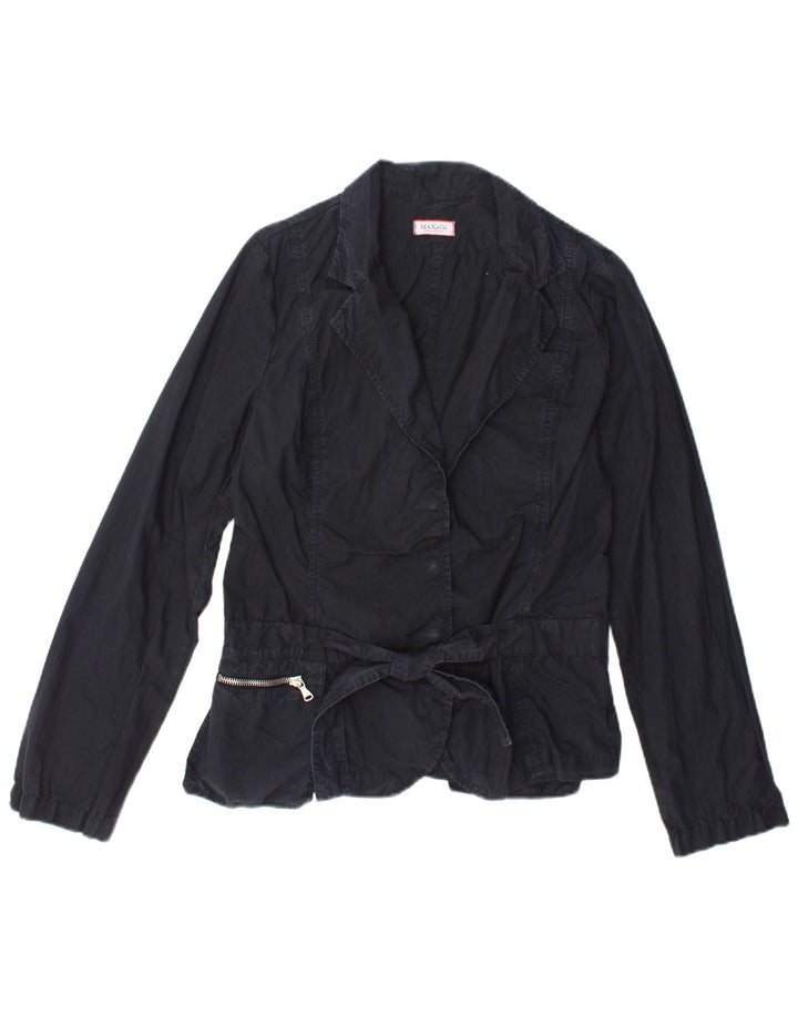 MAX & CO. Veste blazer à 3 boutons pour femme IT 46 Large Noir