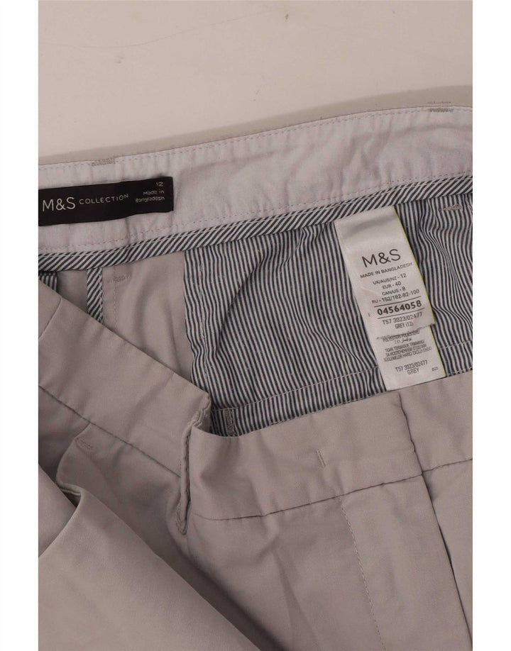 Marks & Spencer Short chino pour femme UK 12 Medium W30 Gris Coton