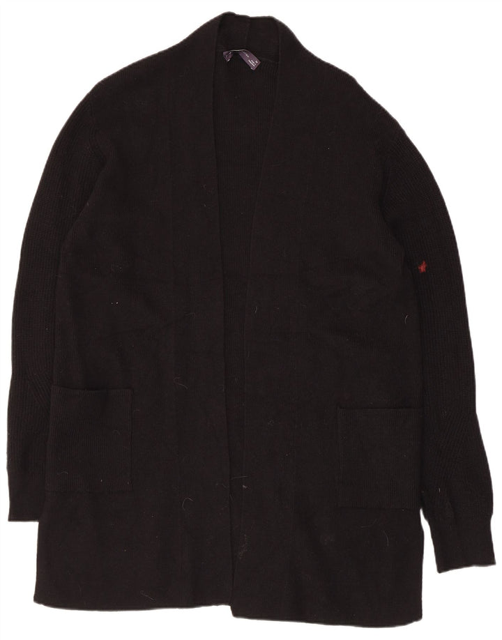 Marks & Spencer Pull cardigan ouvert long pour femme UK 14 Noir moyen