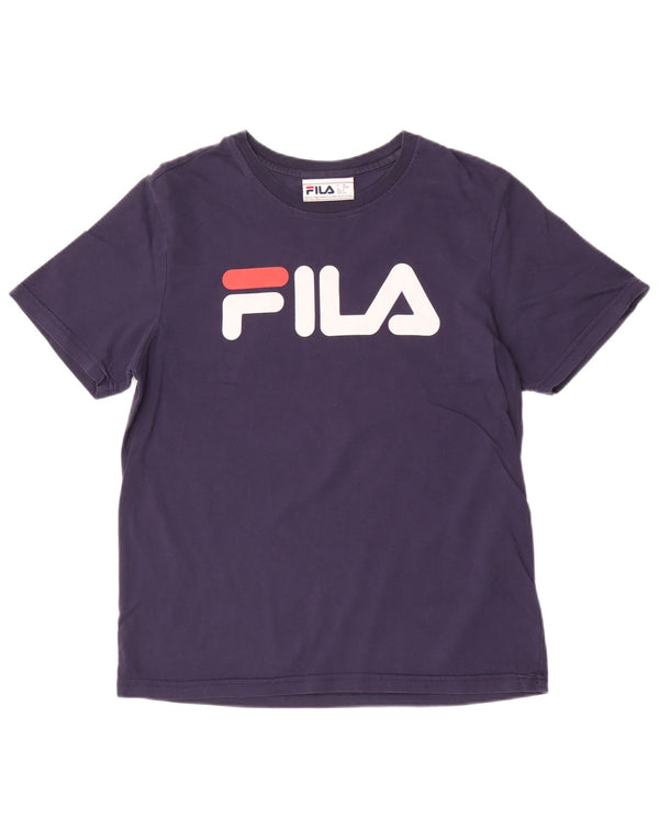 FILA T-Shirt Graphique Homme Petit Bleu Marine Coton