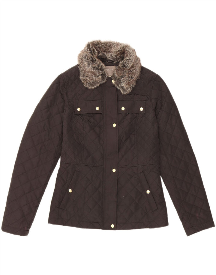 OASIS Veste matelassée pour femme UK 6 XS Noir Polyester