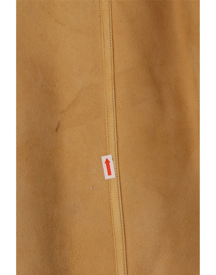 manteau en peau de mouton femme vintage IT 46 Grand mouton en peau de mouton beige