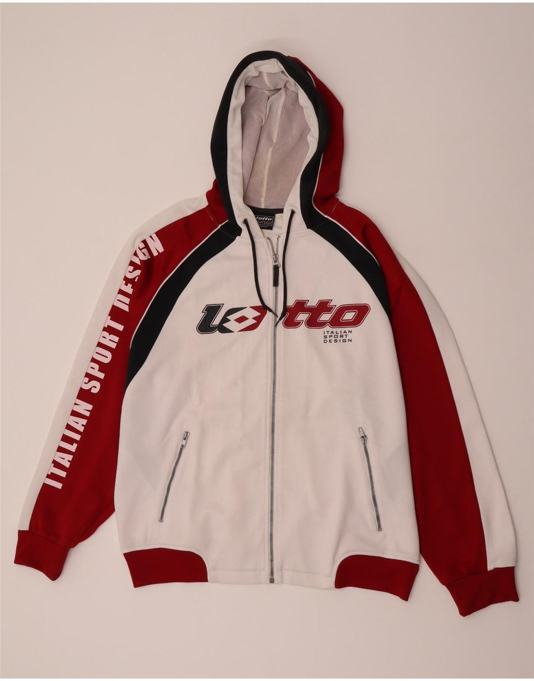 Lotto Survêtement complet graphique pour homme 2XL Blanc Colorblock Polyester