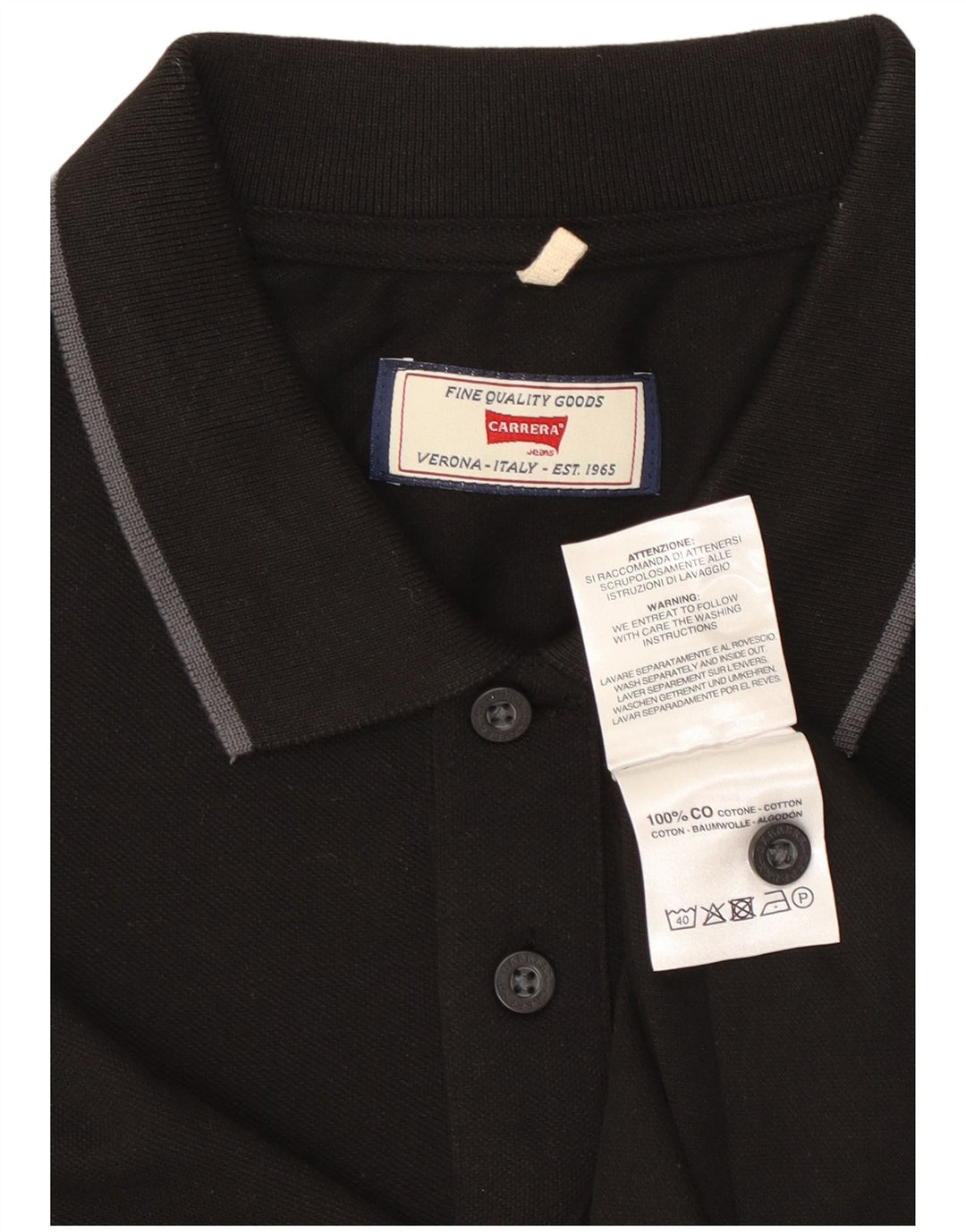 Carrera Polo Regular Homme XL Noir Coton