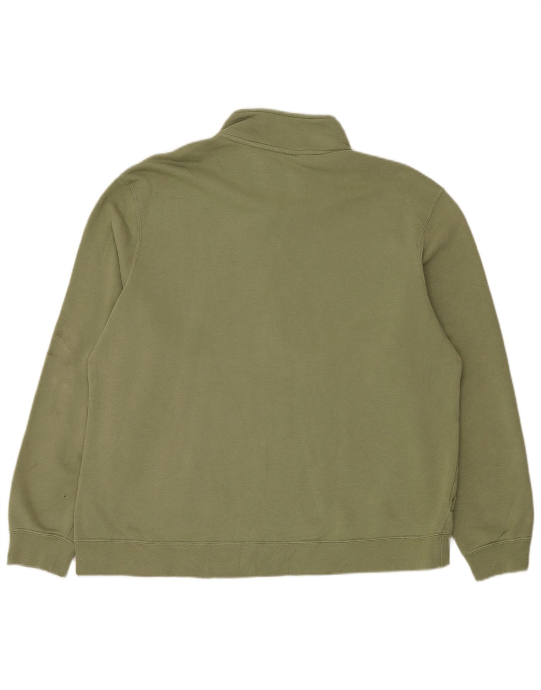 Nike Hommes Zip Neck Sweatshirt Jumper XL Vert Coton