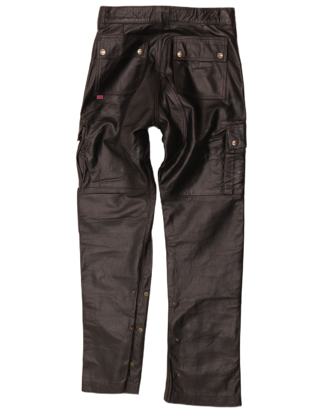 Belstaff Pantalon cargo en cuir pour homme Petit W30 L29 Motard en cuir noir