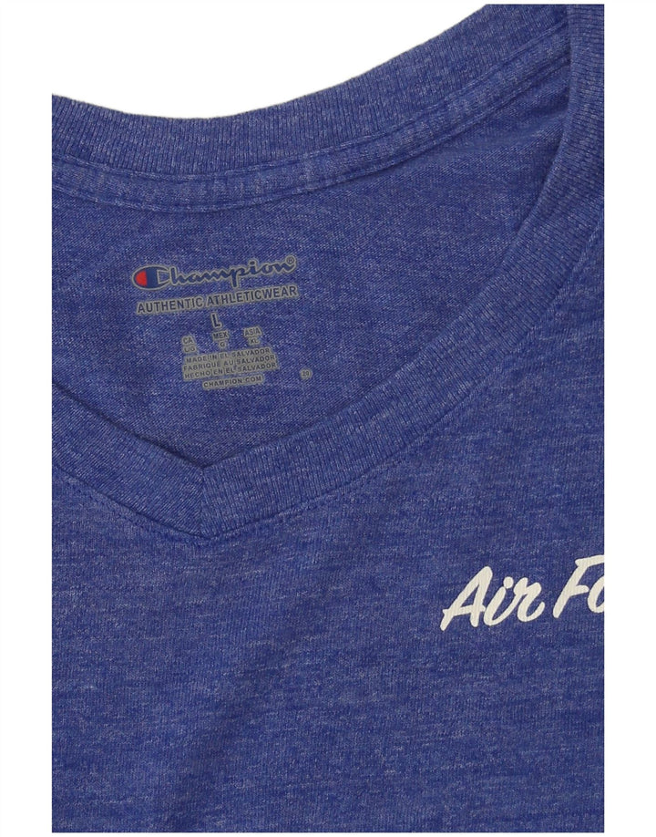 CHAMPION T-shirt graphique pour femme UK 16 Large Bleu