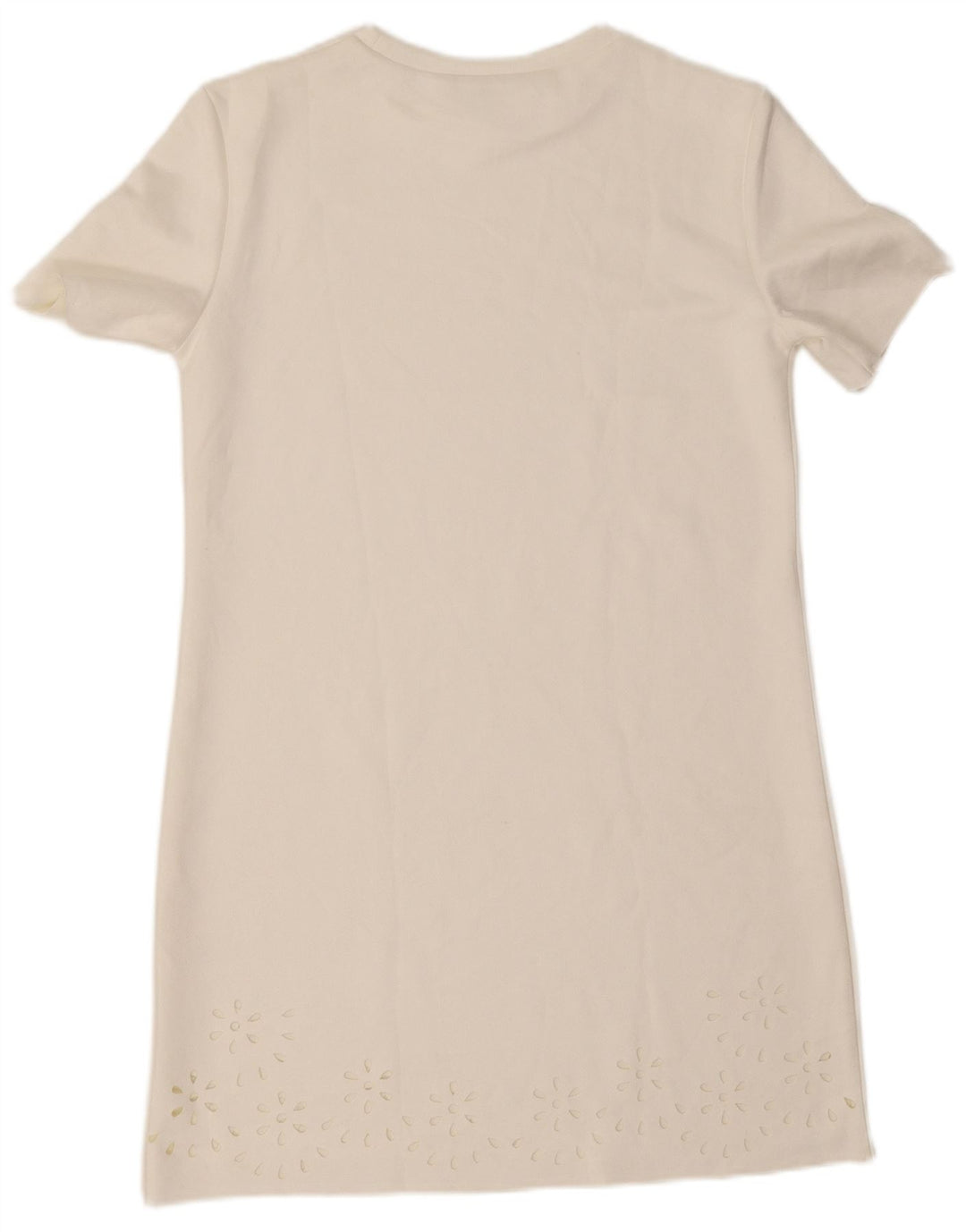 ZARA Robe droite pour femme UK 10 Petit motif floral blanc