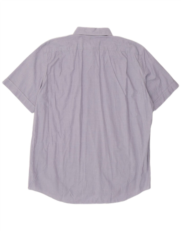 Lacoste Chemise à manches courtes homme taille 43 grand coton bleu