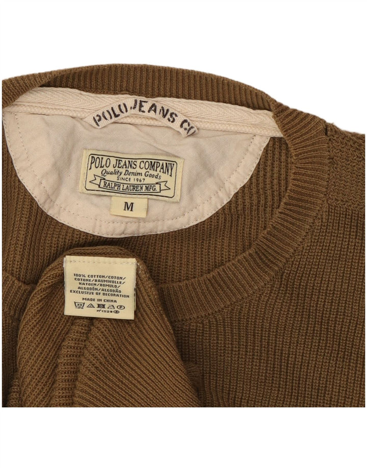 RALPH LAUREN Pull à col rond pour homme en coton marron moyen