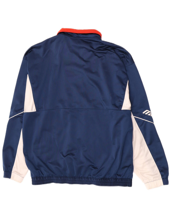 Mizuna Mens Graphic Survêtement Top Jacket Large Bleu Marine Colorblock Sports