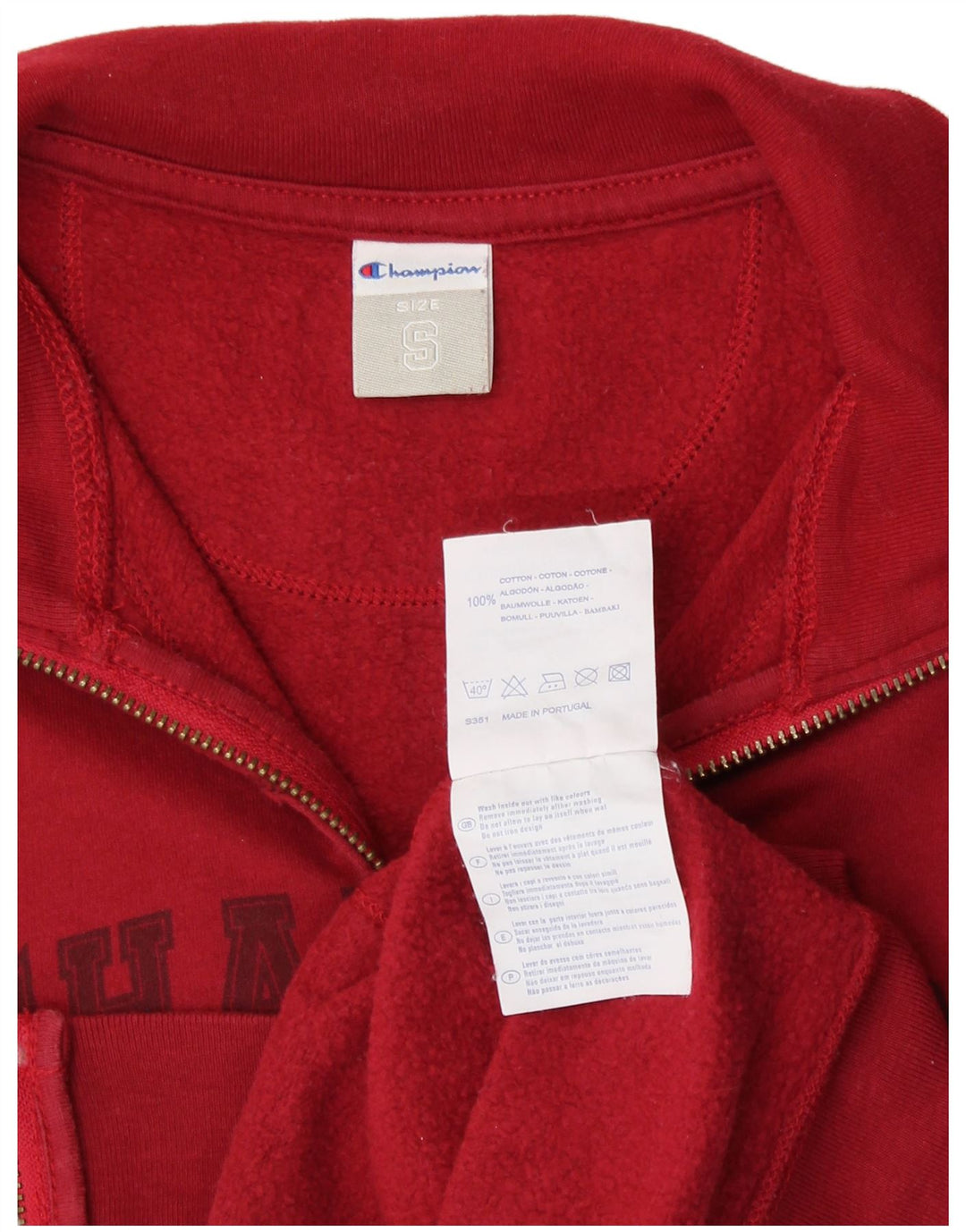 CHAMPION Veste de survêtement Crop Graphic pour femme UK 10 Small Bordeaux