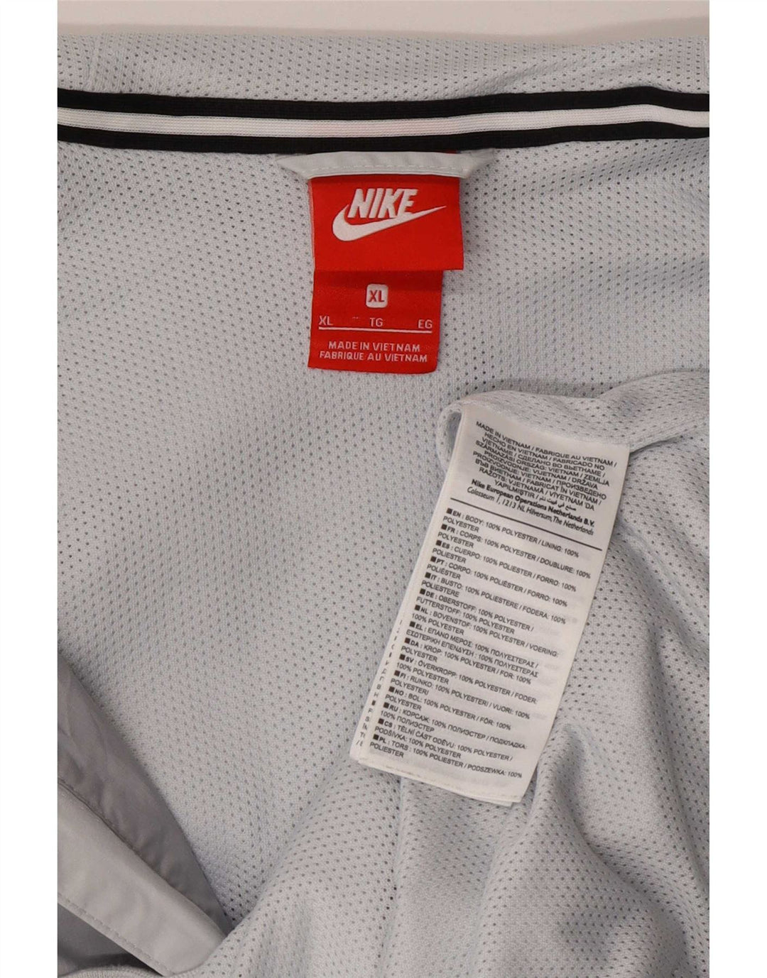 Nike Veste de survêtement à capuche pour homme XL Gris Colorblock Polyester