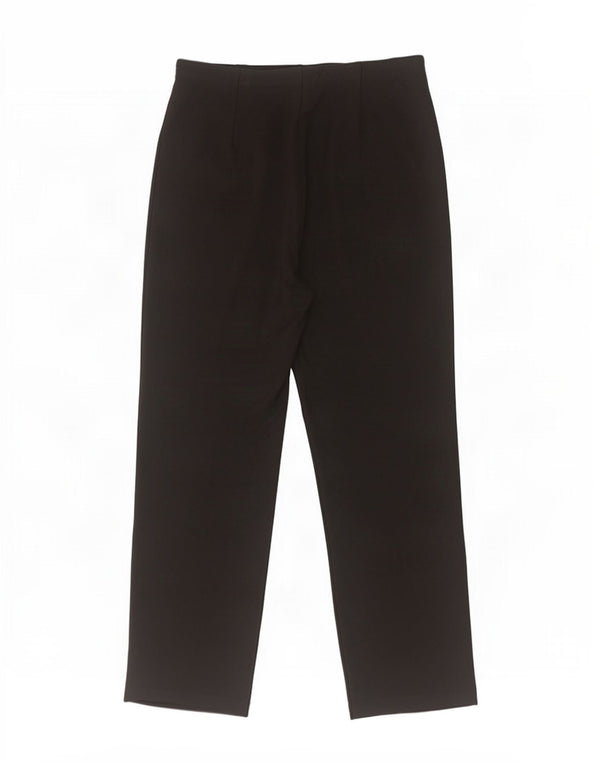 Marks & Spencer Womens Straight Casual Trousers UK 14 Medium W30 L28 Black
