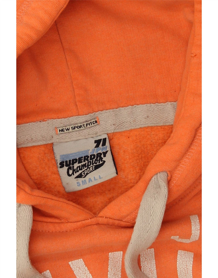 Superdry Pull à capuche graphique pour femme UK 10 Small Orange Polyester