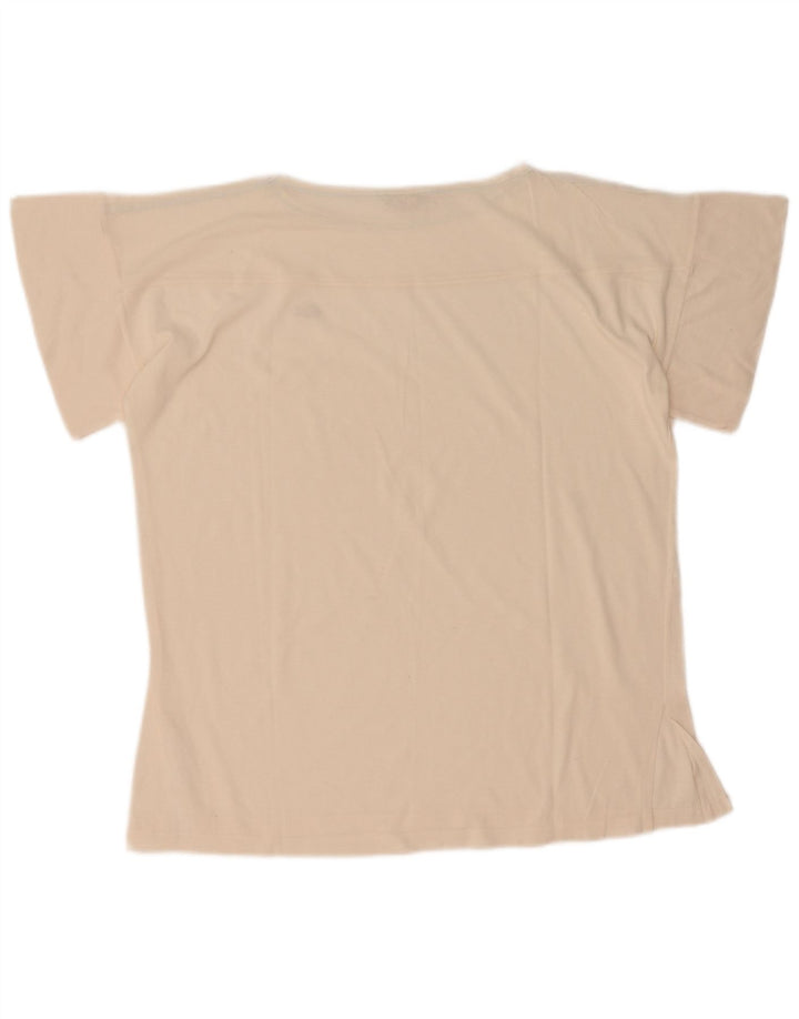 Lacoste T-Shirt Femme Top Taille 44 Grand Coton Blanc
