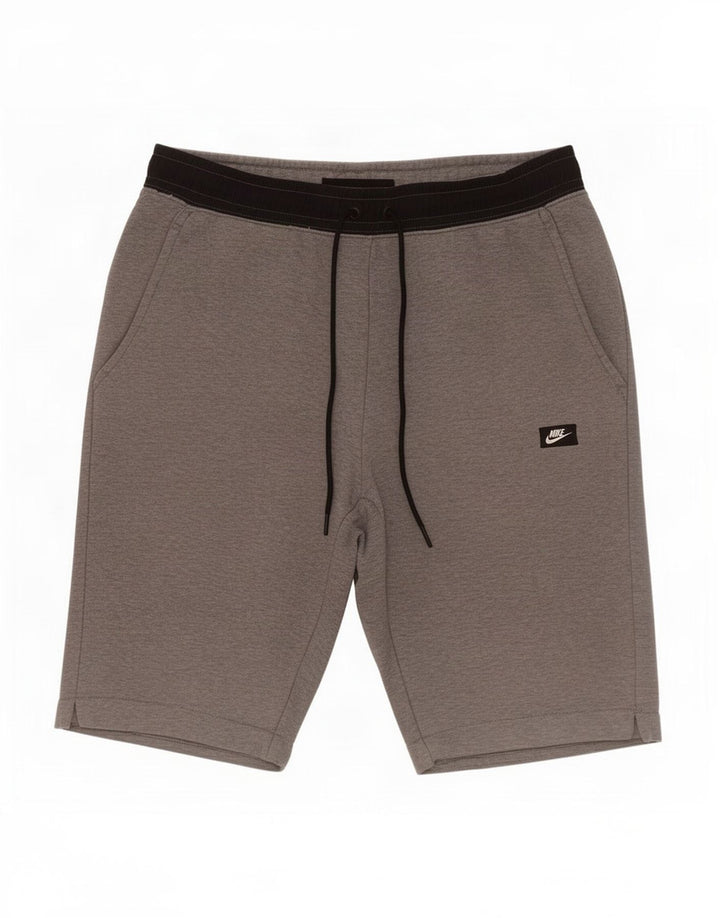 Nike Short de sport en coton color block gris moyen pour homme
