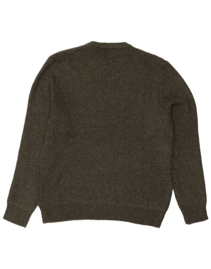 Marks & Spencer Pull à col rond pour homme Large Kaki Polyamide