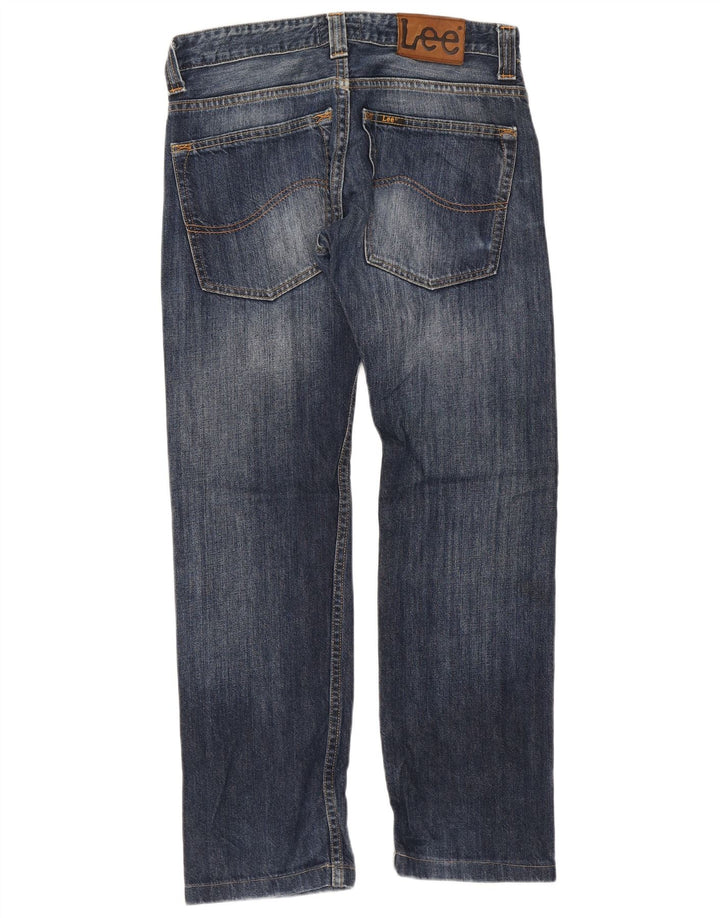 Lee Femme Powell Jean Droit W30 L28 Bleu Marine Coton