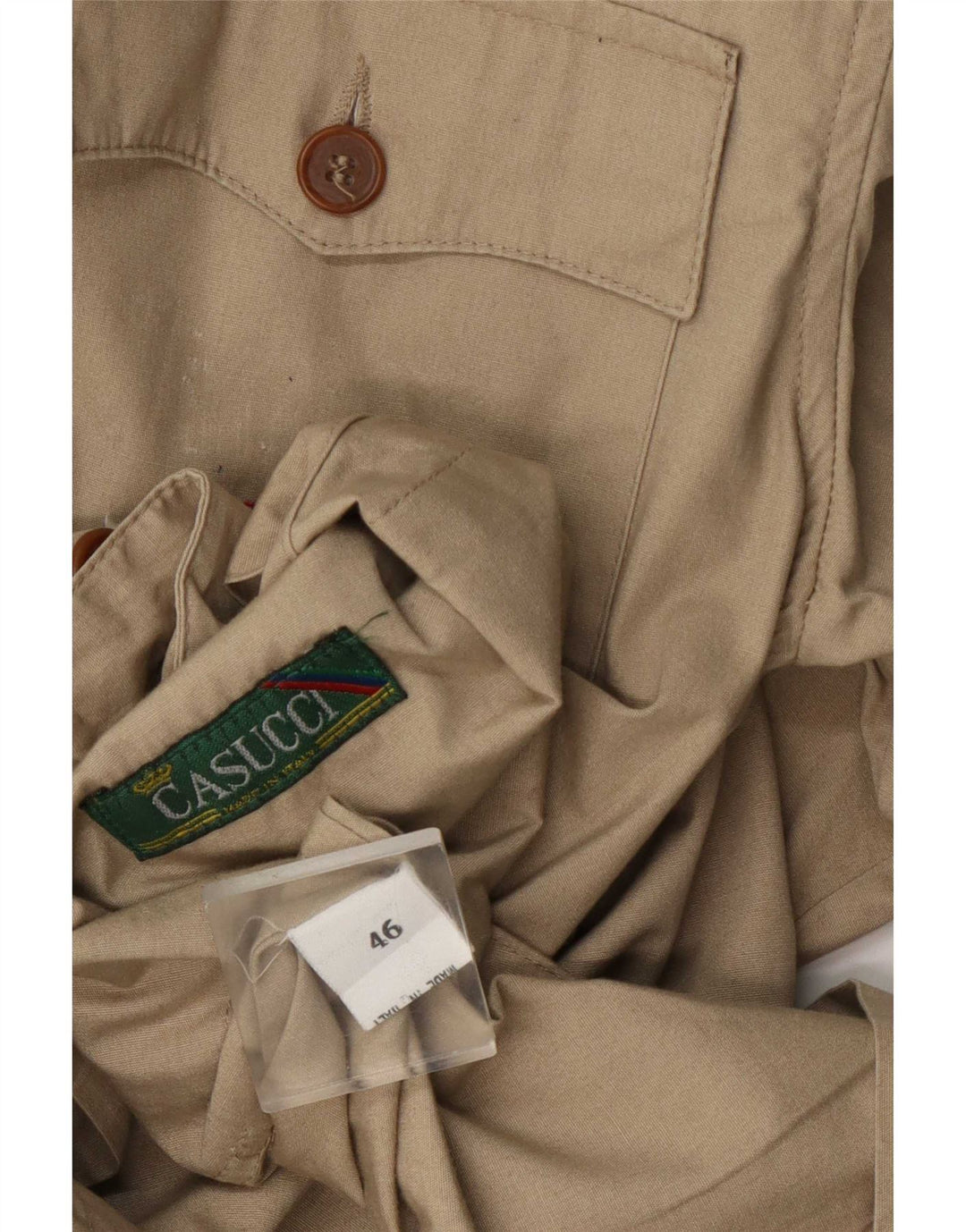 Casucci Veste Militaire Homme IT 46 Petit Coton Beige