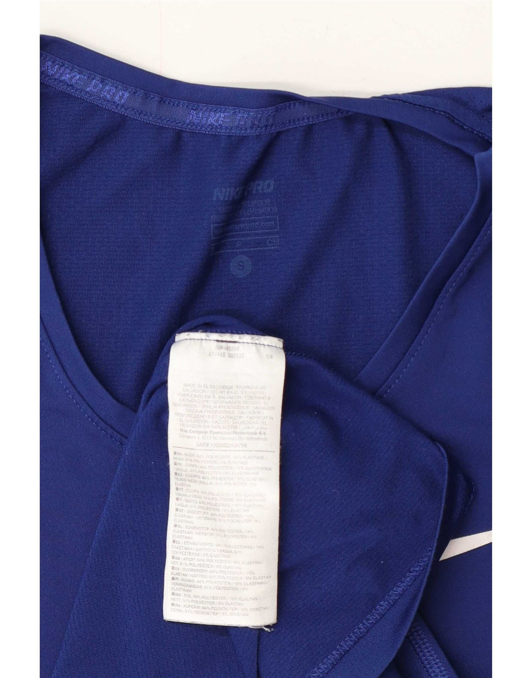 Nike Womens Dri Fit T-Shirt Top UK 10 Small Bleu Marine Polyester