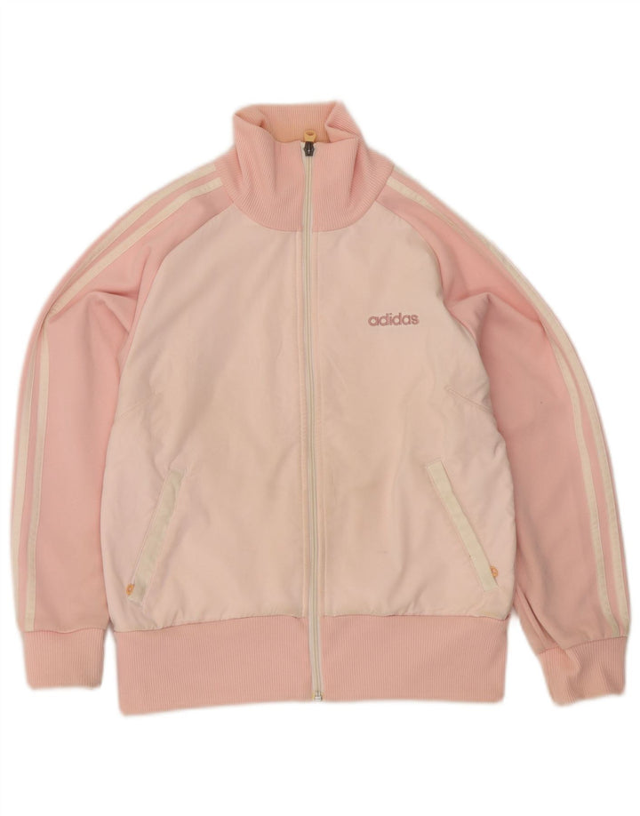 Adidas Veste de survêtement pour femme UK 10 Petit Rose Colorblock Polyester