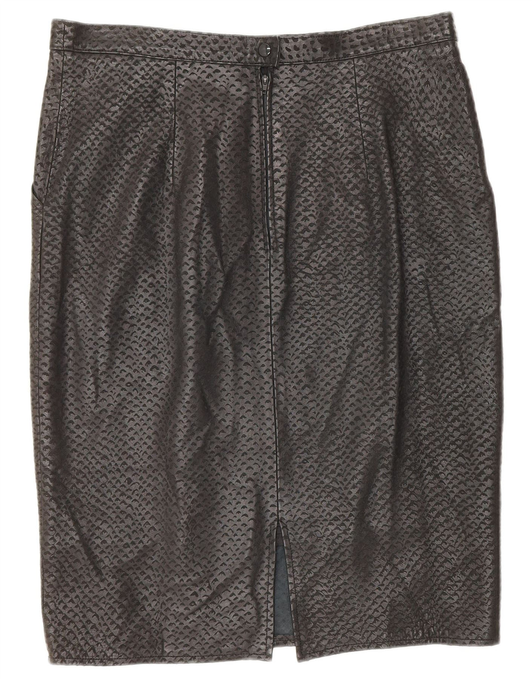 jupe en cuir femme vintage W34 Grand Noir Repéré
