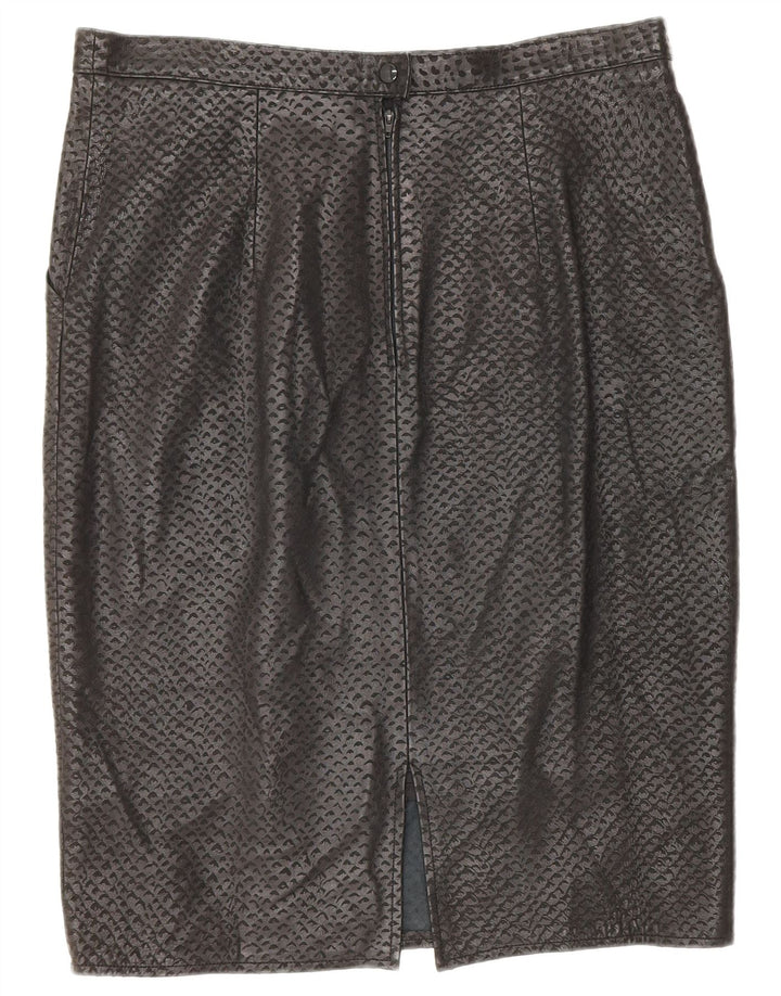 jupe en cuir femme vintage W34 Grand Noir Repéré