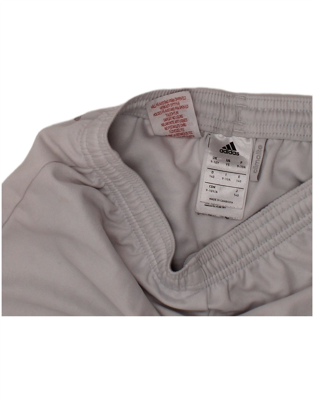 ADIDAS Short de sport Climalite Garçon 9-10 ans Blanc Polyester