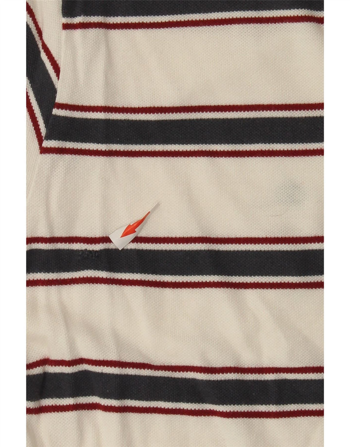 Champion Polo Easy Fit pour homme Large rayé blanc