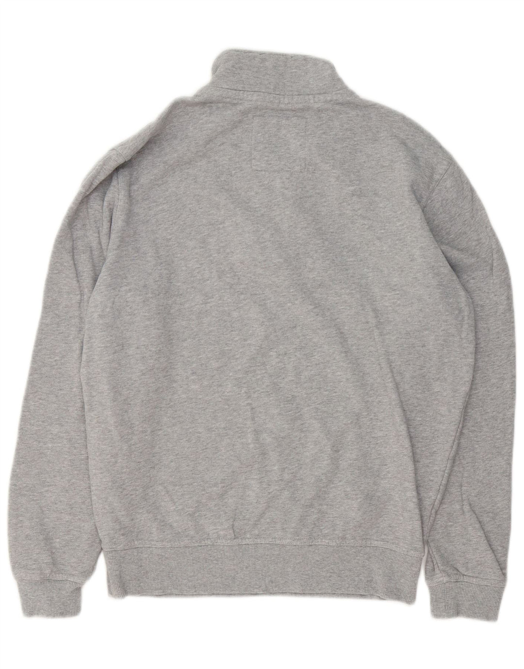 Crew Clothing Sweat-shirt à col zippé pour homme en coton gris moyen