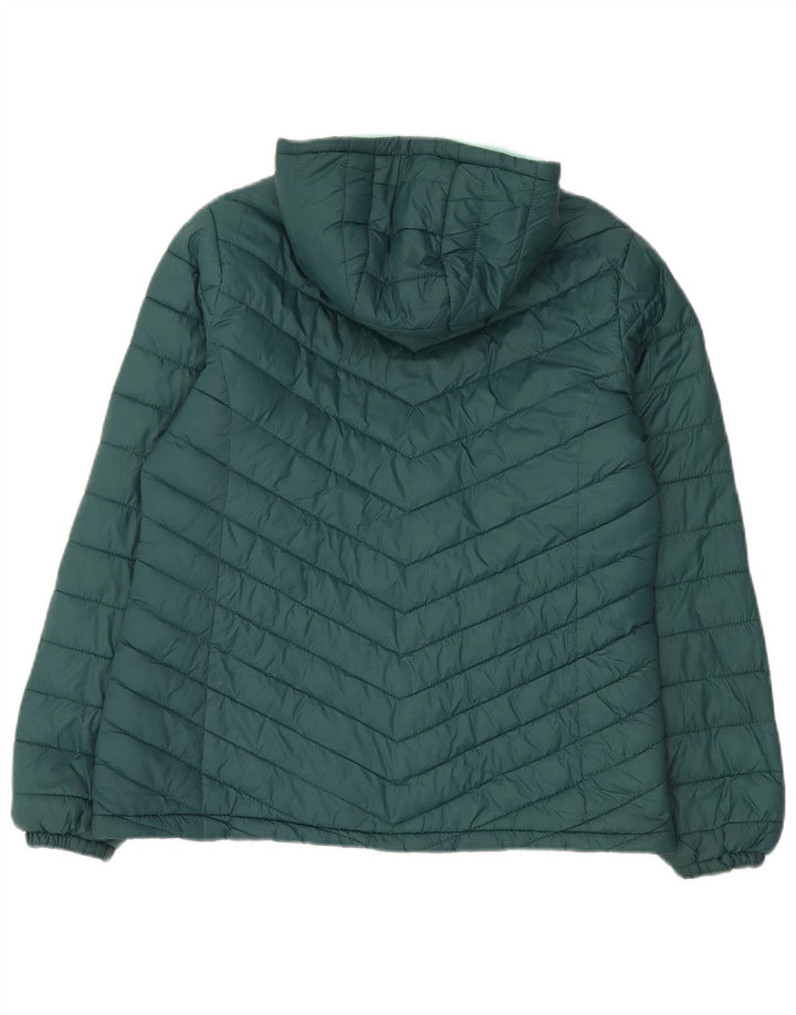 Mountain Warehouse Veste matelassée à capuche pour femme UK 14 Large Vert Polyamide