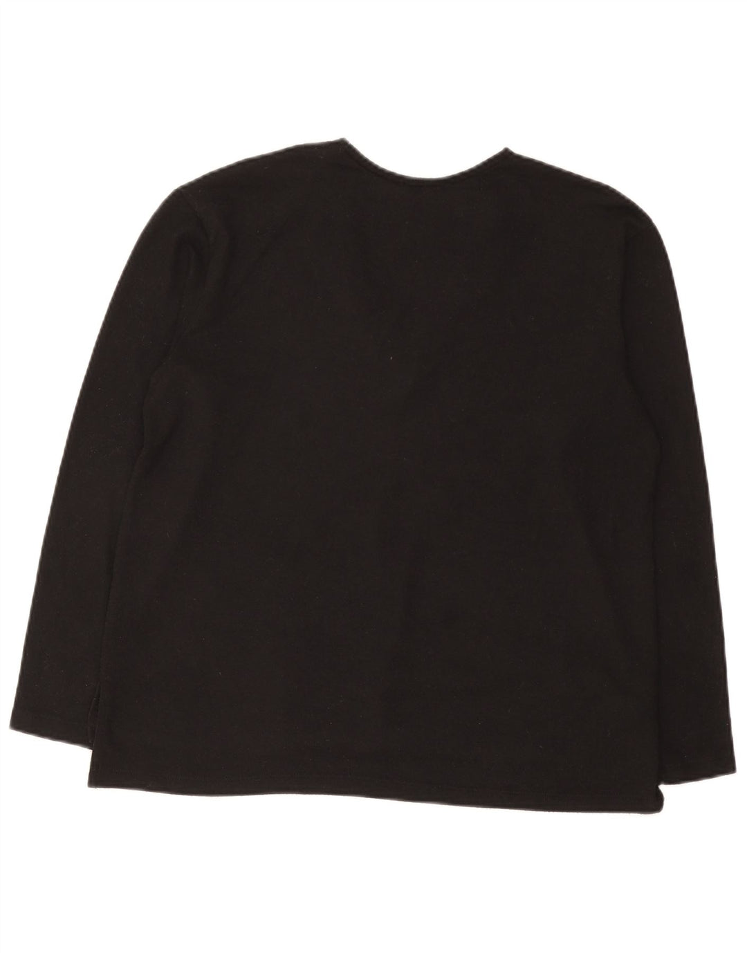 Zara Femme Top Manches Longues UK 44 Medium Noir Tacheté Polyester
