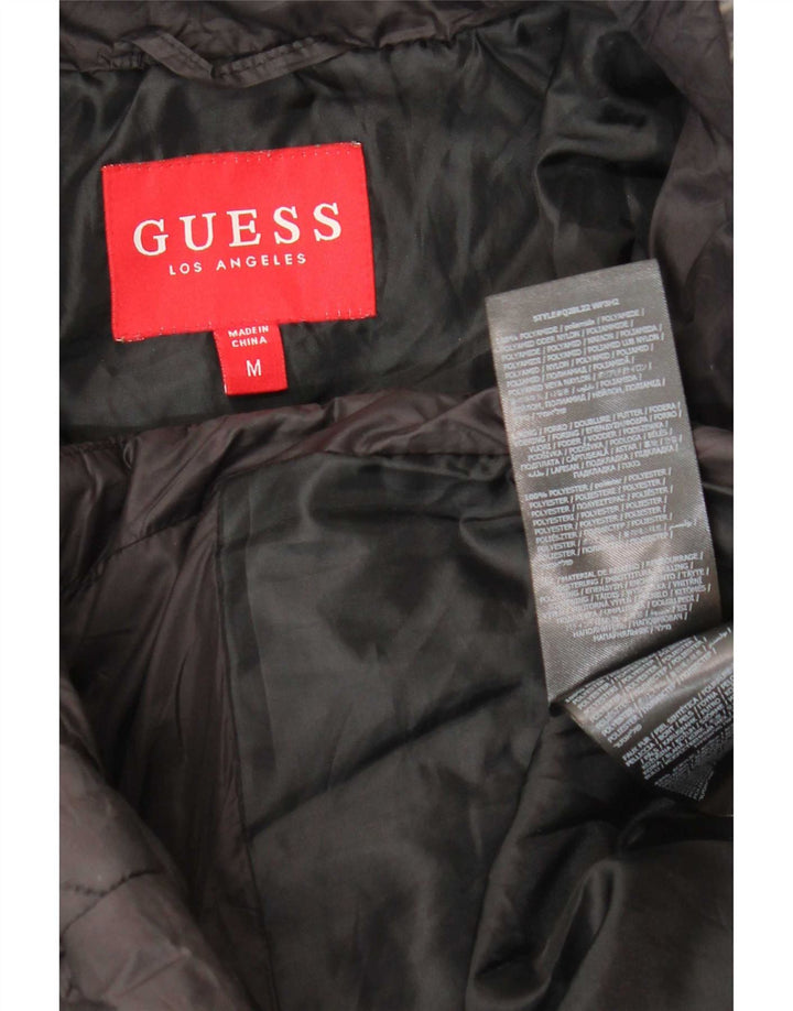 Guess Veste matelassée pour femme UK 12 Medium Noir Polyamide