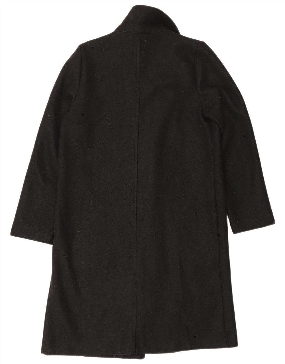 Zara Womens Open Overcoat UK 14 Medium Noir Polyester