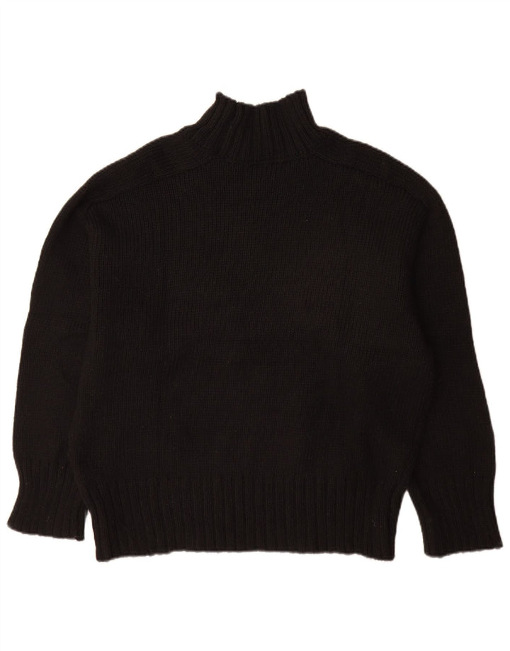 Zara Pull surdimensionné à col roulé pour femme UK 14 Noir moyen