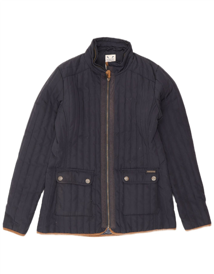Crew Clothing Veste matelassée pour femme UK 10 Small Bleu marine Polyester