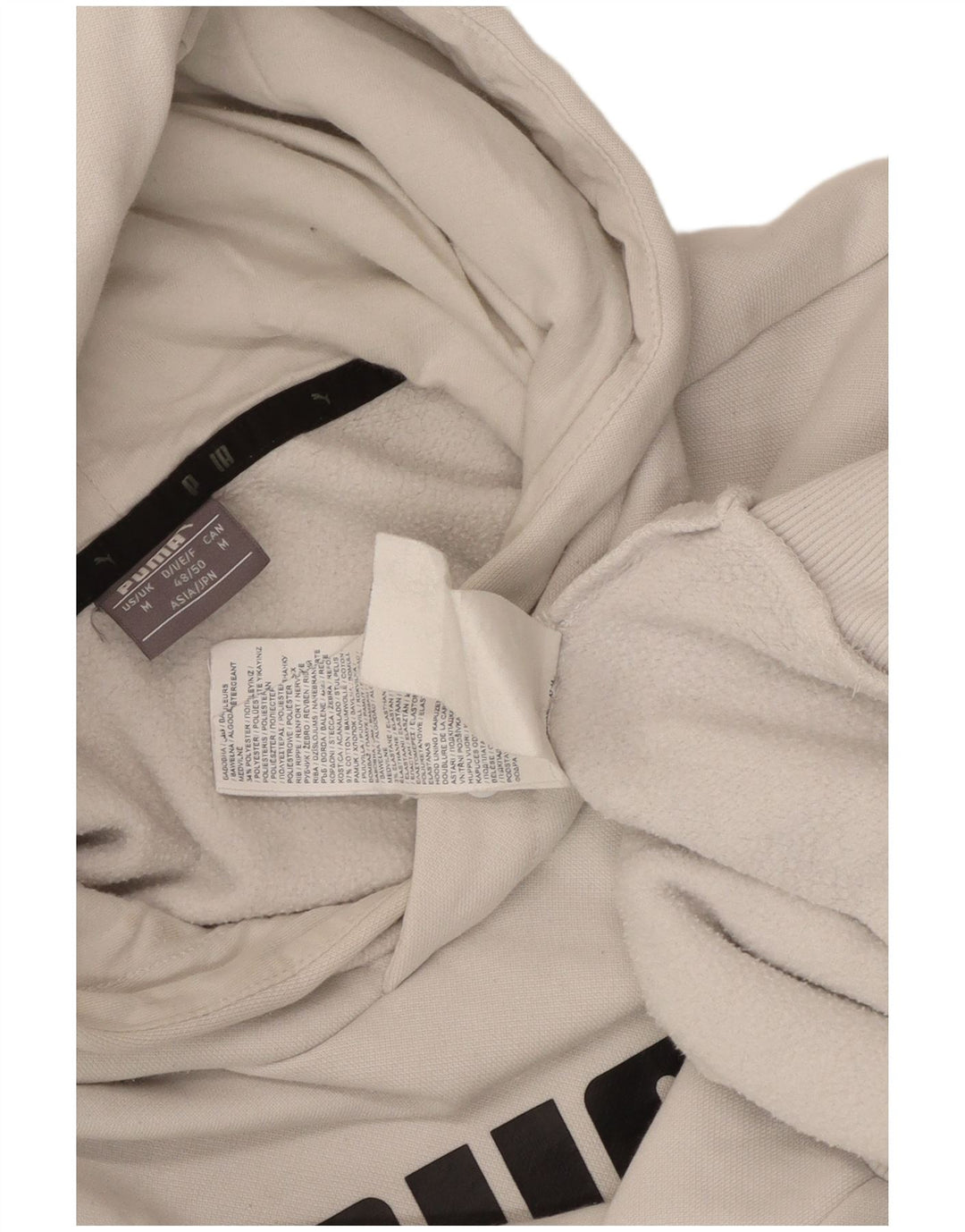 Puma Pull à Capuche Graphic Homme Blanc Moyen Coton