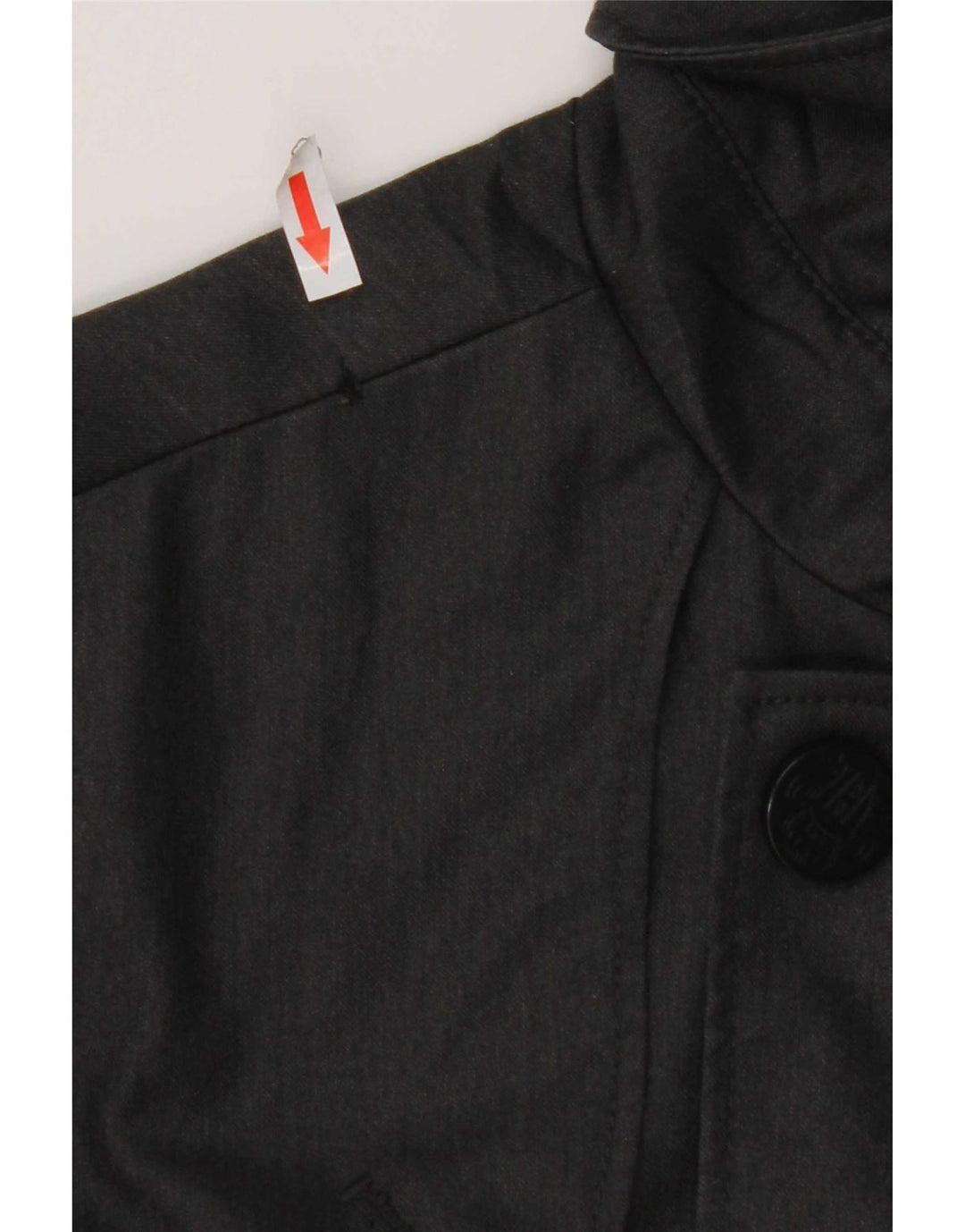 Zara Veste Bomber Double Boutonnage Homme UK 38 Gris Moyen Polyester
