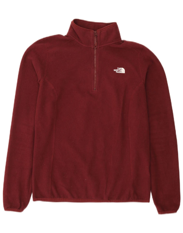 The North Face Pull polaire à col zippé pour femme UK 12 Bordeaux moyen