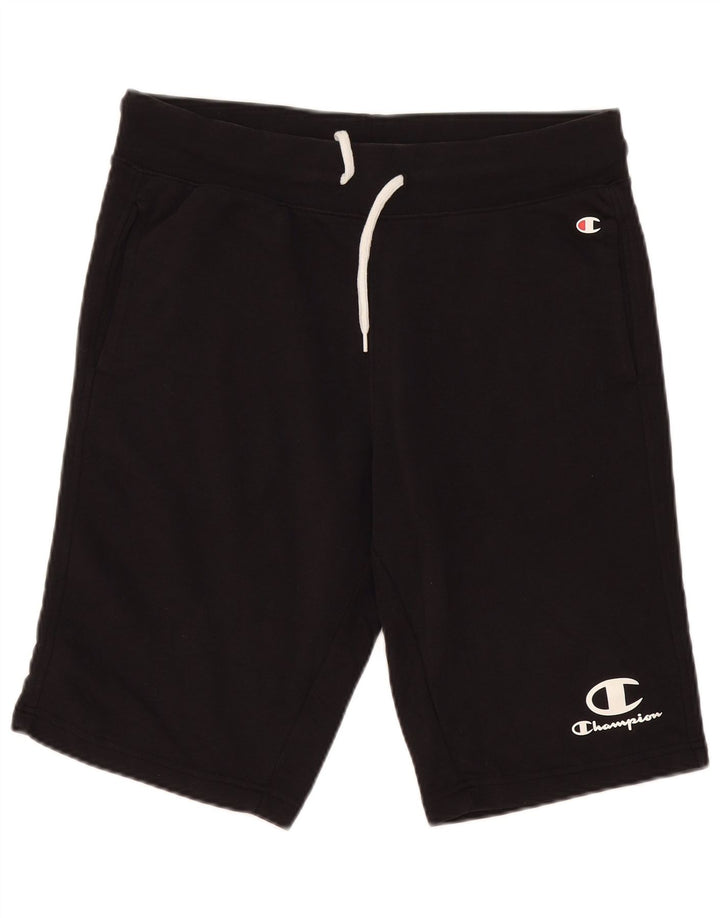 Champion Short de Sport Homme Grand Coton Noir