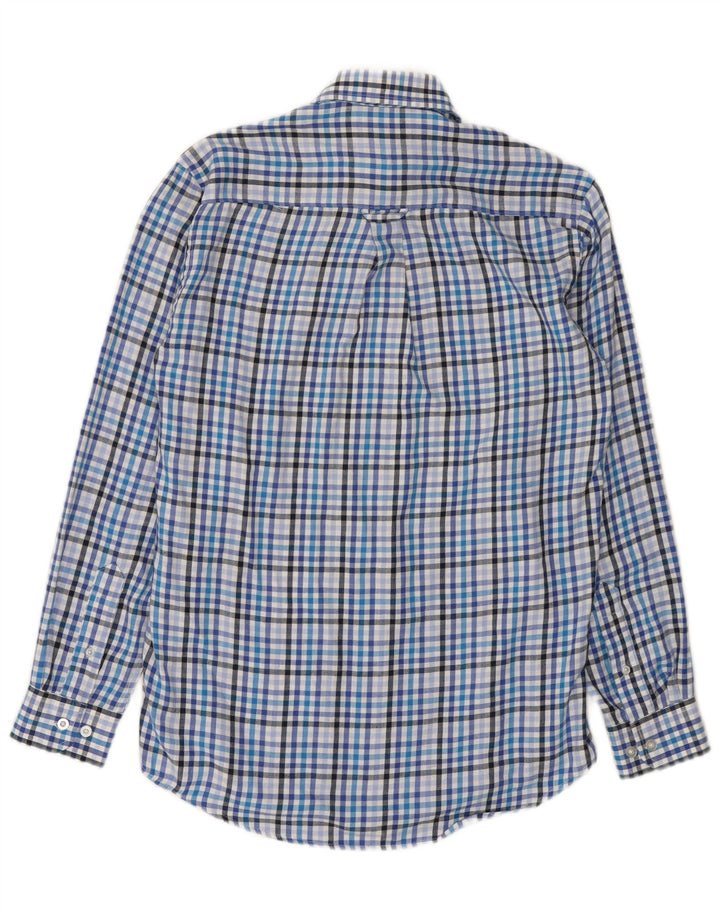 James Pringle Chemise en flanelle pour homme Petit carreaux bleus Polyester