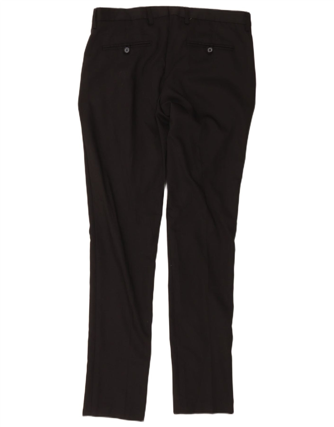 Zara Pantalon Chino Slim Homme EU 42 Large W32 L33 Noir Polyester