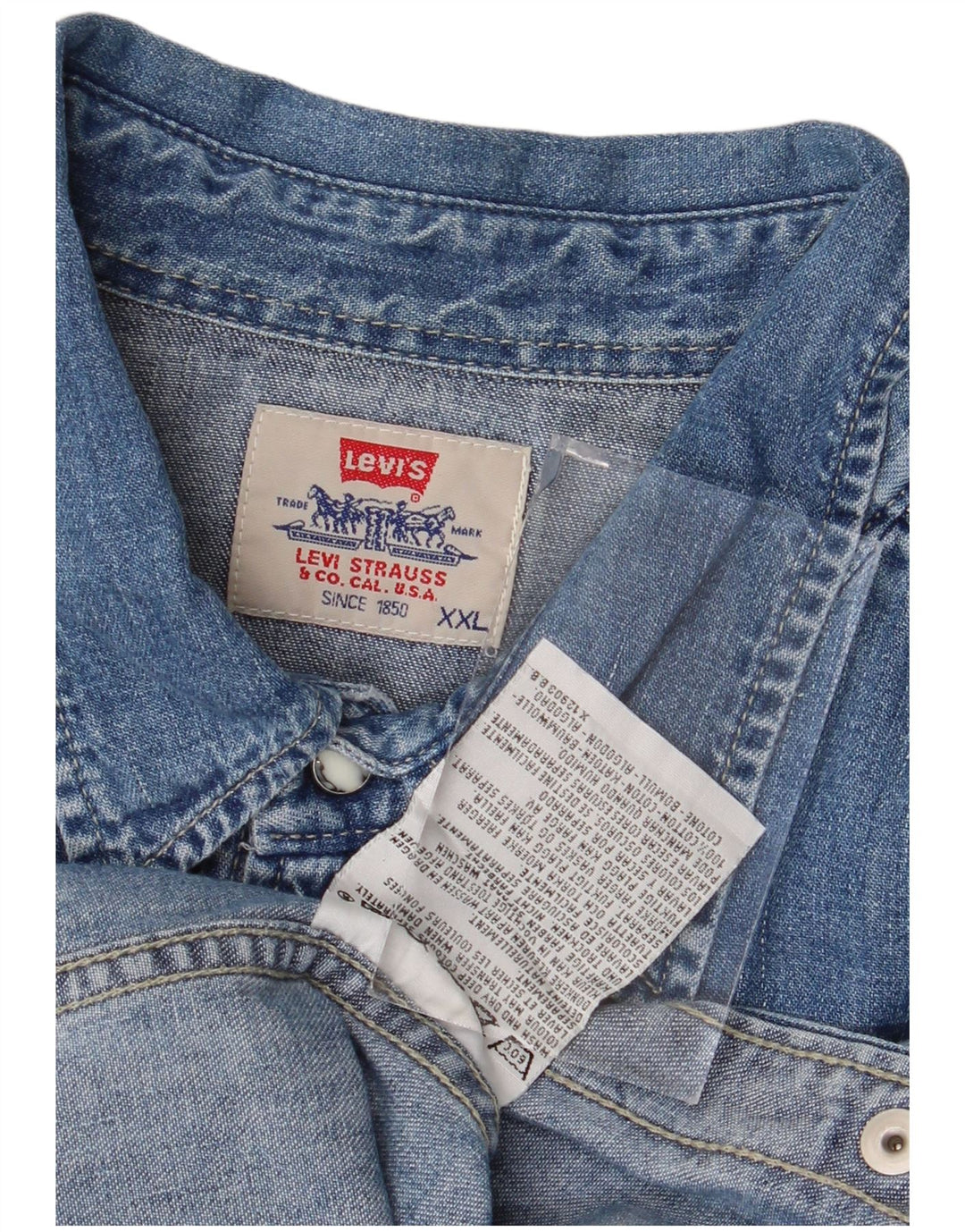 Levi's Chemise en Jean 2XL Homme Bleu Coton
