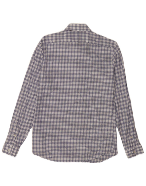 Reiss Chemise Slim Fit Homme Bleu Moyen Carreaux Coton