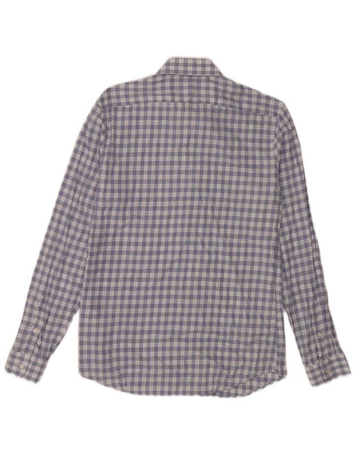 Reiss Chemise Slim Fit Homme Bleu Moyen Carreaux Coton
