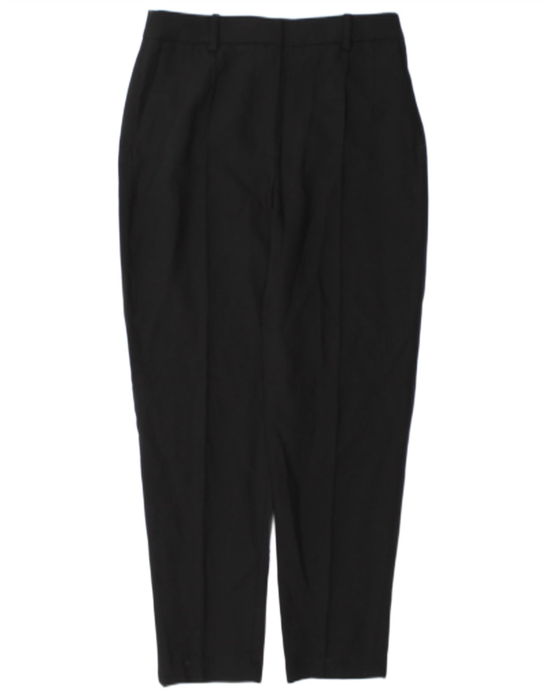 Zara Pantalon Chino Fuselé Pour Femme Moyen W28 L27 Noir Polyester