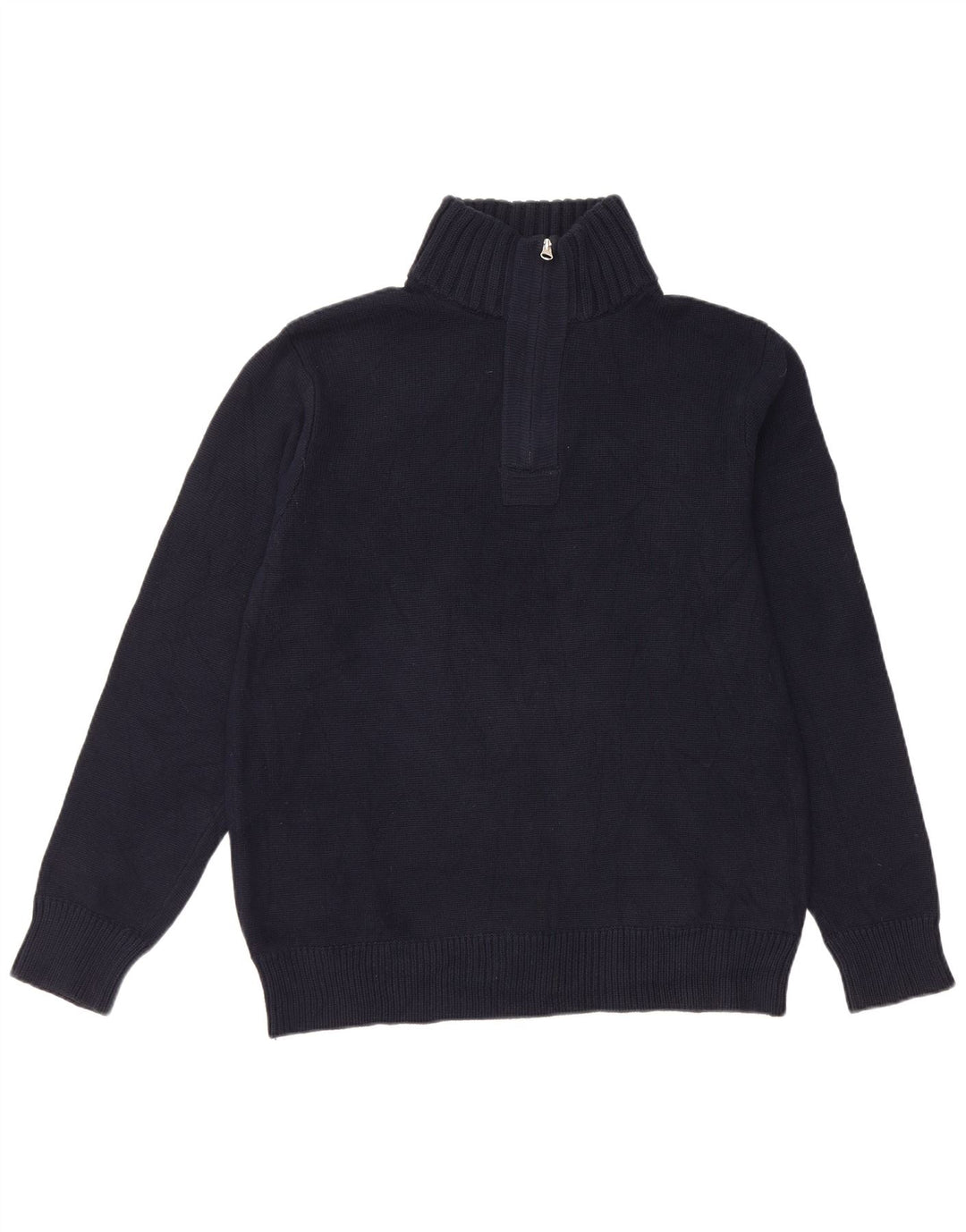 J. CREW Pull col zippé pour homme en coton bleu marine Taille L