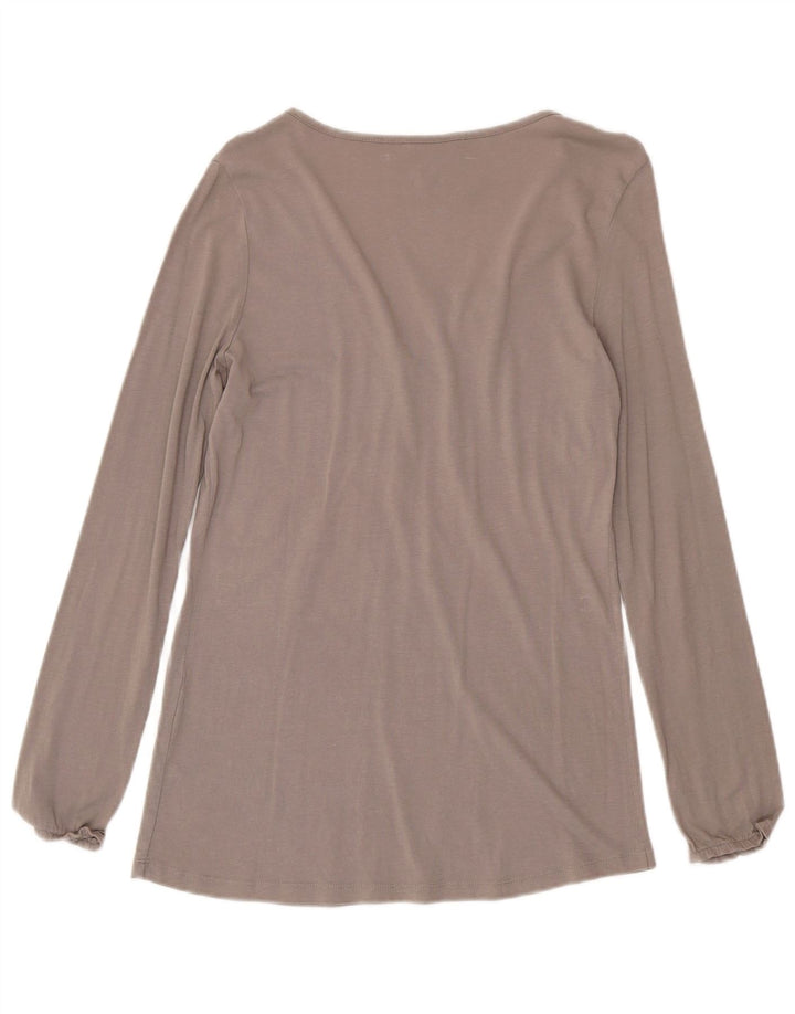 Carrera Femme Top Manches Longues UK 12 Gris Moyen Coton